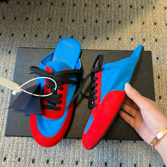 GUANSIYAO Spring Casual Suede Lace-Up Tennis Shoes for Women