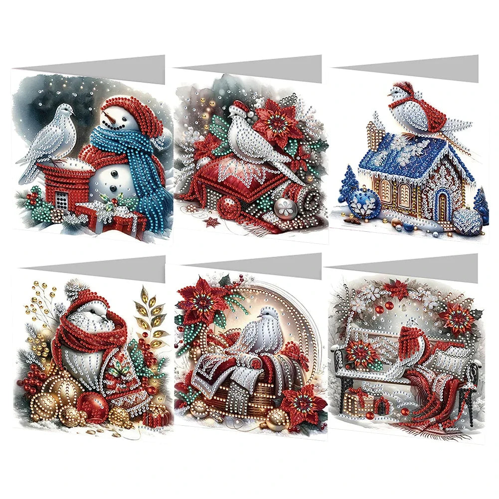 Diamond Christmas Candle Card Kit for Holiday Art Projects