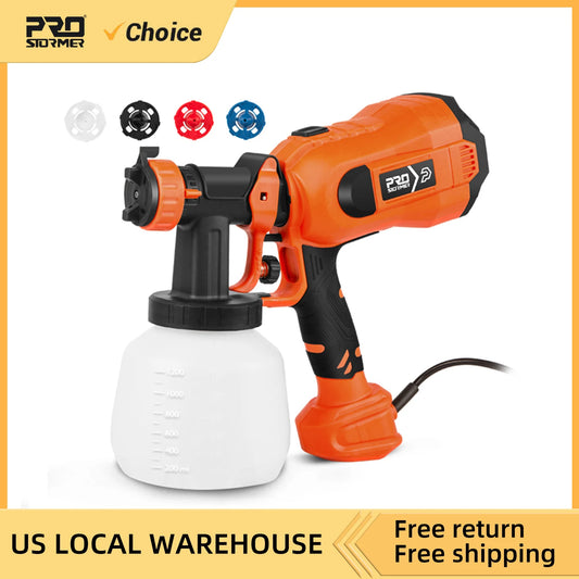 750W High Power HVLP Electric Paint Sprayer with 1200ml Easy Cleaning for Home DIY by Prostormer