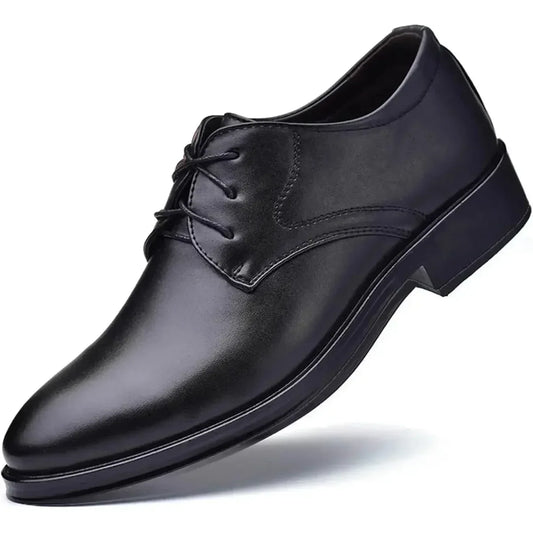 Men's Classic Matte Upper Oxfords Business Formal Leather Lace Up Shoes for Men