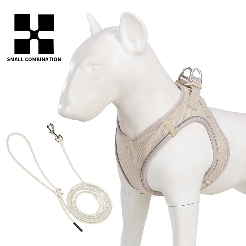 Adjustable Reflective Dog Harness and Leash Set for Walking