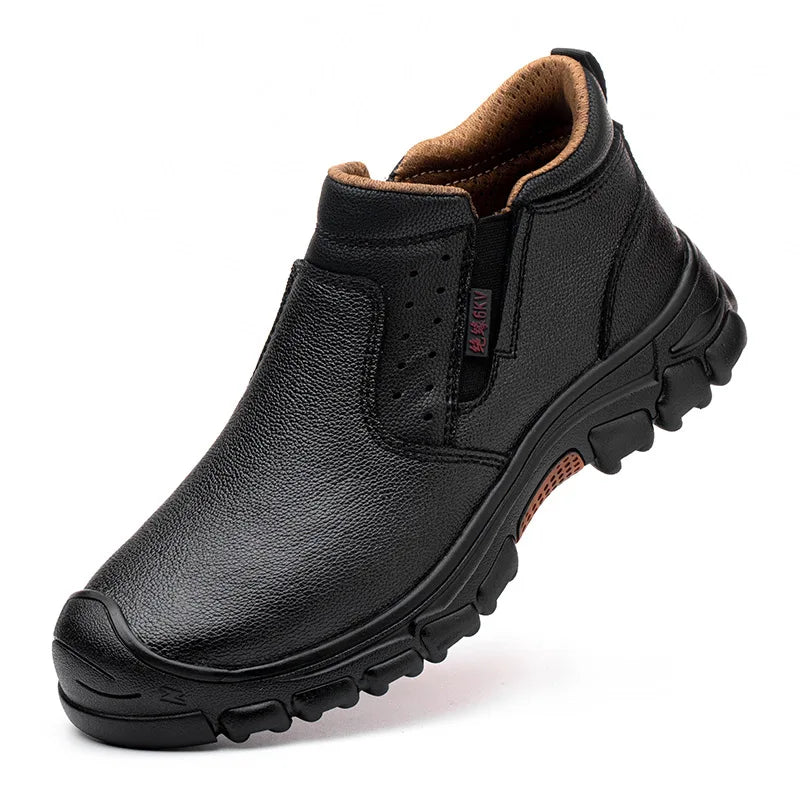 Men Work Shoes Breathable Sneakers with Composite Toe and Anti-Puncture Safety Boots