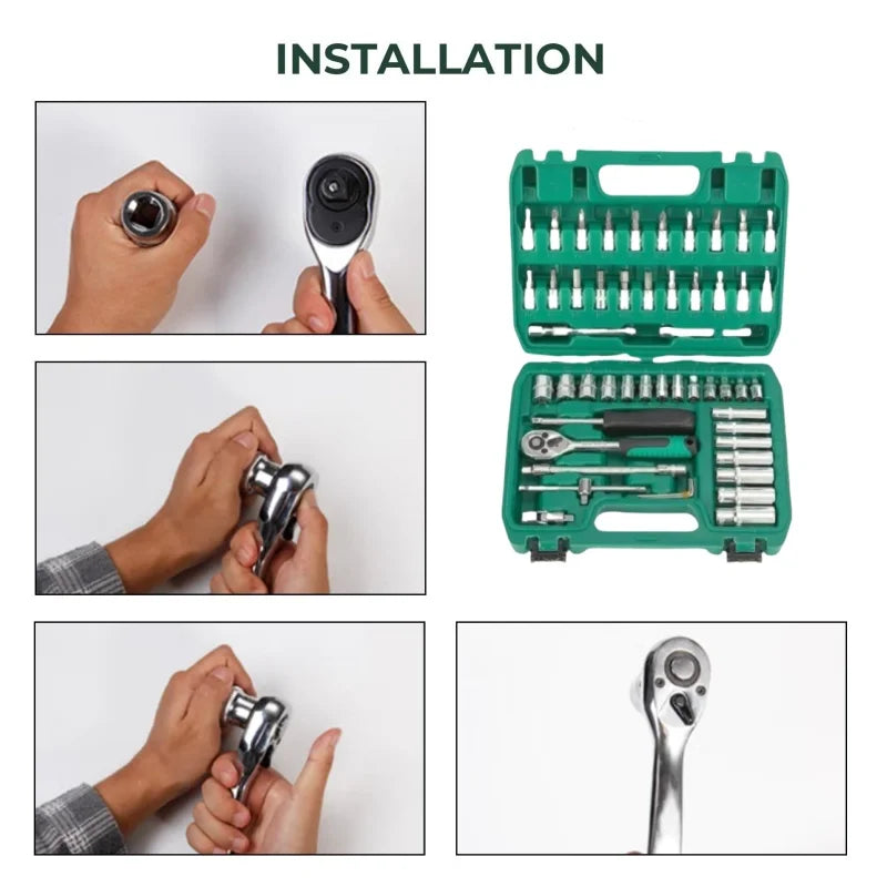 Versatile 53 Piece Air Tool Kit for Automotive and Home Repair