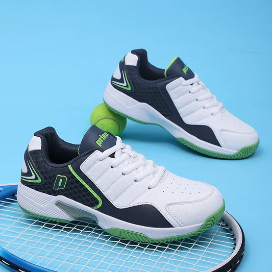 Professional Leather Anti-Slip Badminton and Tennis Shoes