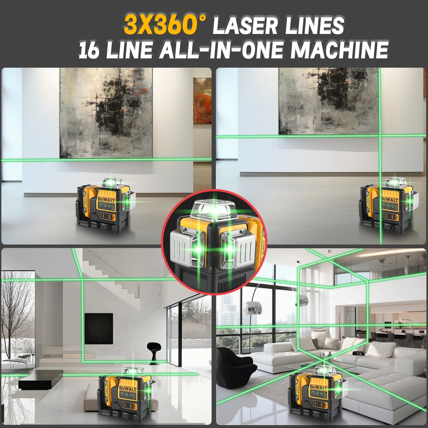 DEWALT DW089LG Laser Level With 360 Degree Line Projection