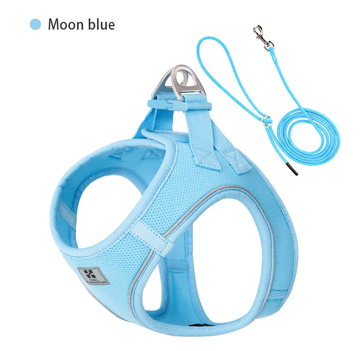 Adjustable Reflective Dog Harness and Leash Set for Walking