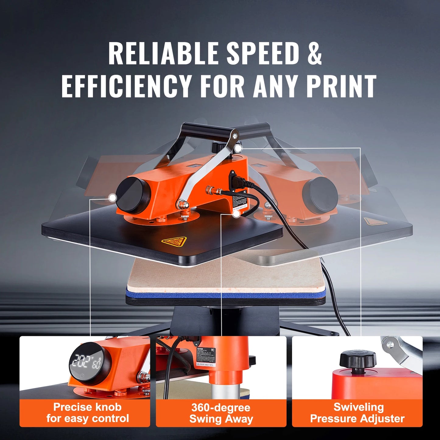 SucceBuy 5 in 1 Heat Press Machine for Sublimation Printing