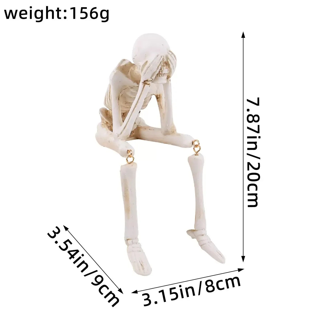Hign-concerned Halloween Resin Ghost Skeleton Figurine
