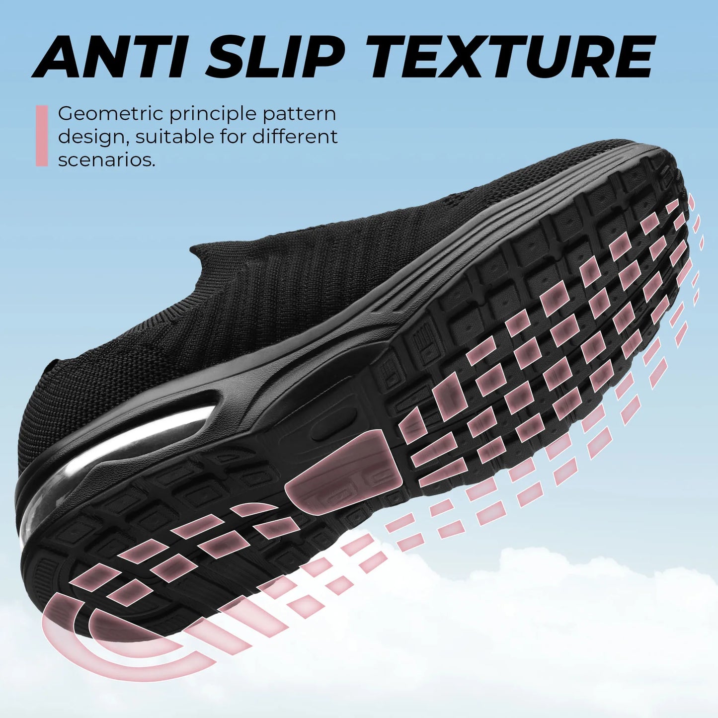 Womens Slip On Sneakers Lightweight Running Shoes For Gym