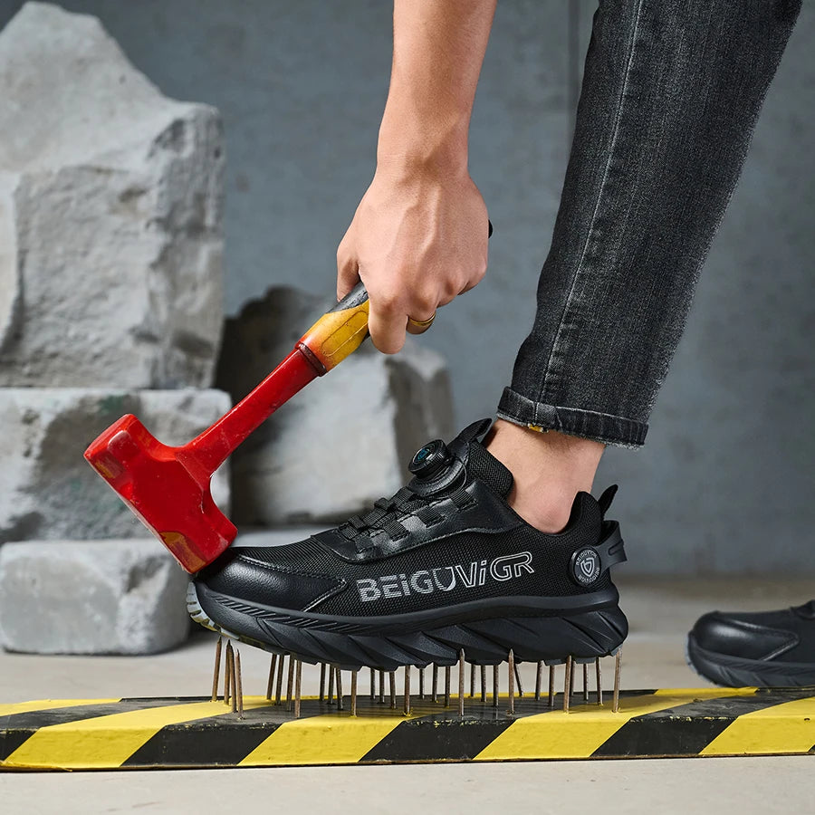 Anti Slip Rubber Padded Safety Shoes With Impact Resistance