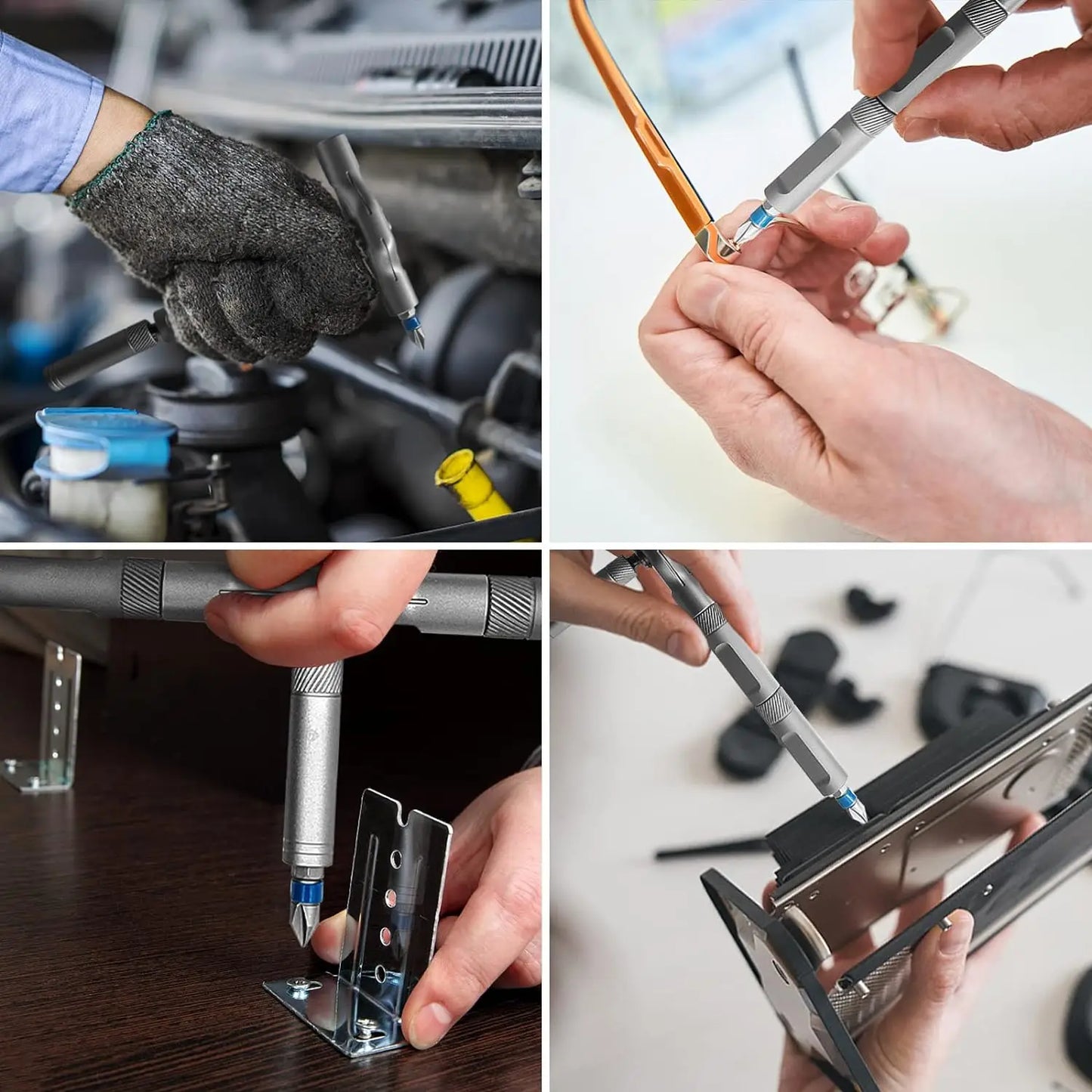 VMAN 24 in 1 Multifunction Ratchet Screwdriver Set with Magnetic Bits Mini Repair Tool Kit for Household and PC Use