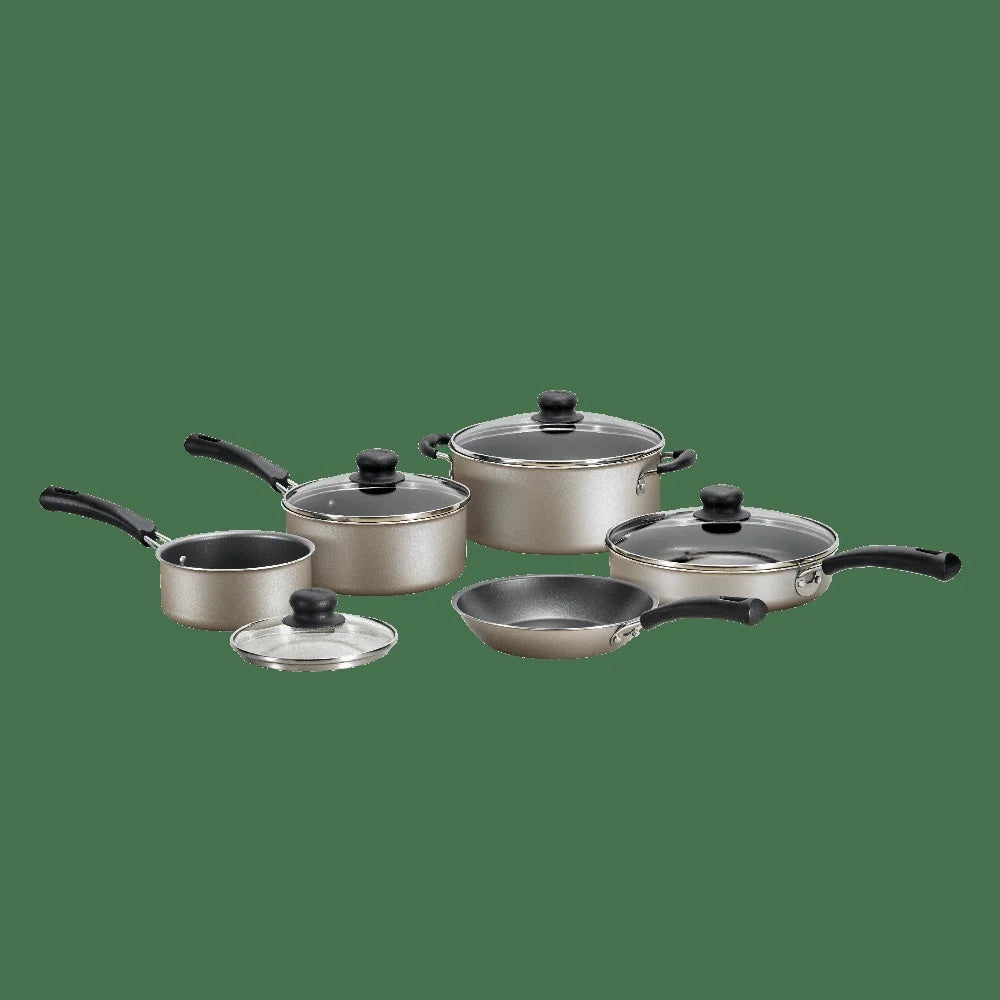 XMSJ Nonstick Cookware Set With Tempered Glass Lids