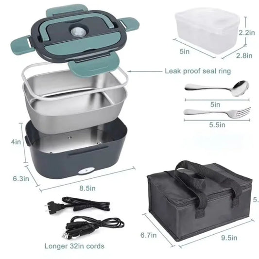 Stainless Steel Electric Lunch Box Food Warmer by Portable Chef