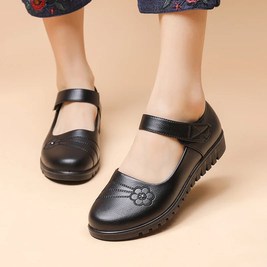 Women's Floral Embroidery Work Flats by Department Brand