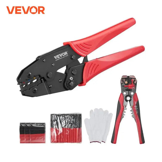 VEVOR Labor-Saving Ratcheting Wire Crimping Tool with Gloves