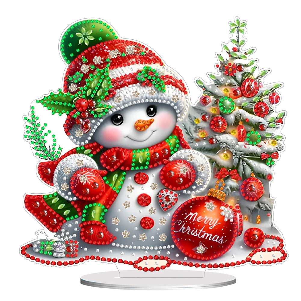 Christmas Snowman Diamond Painting Ornament Kit for Home Decor