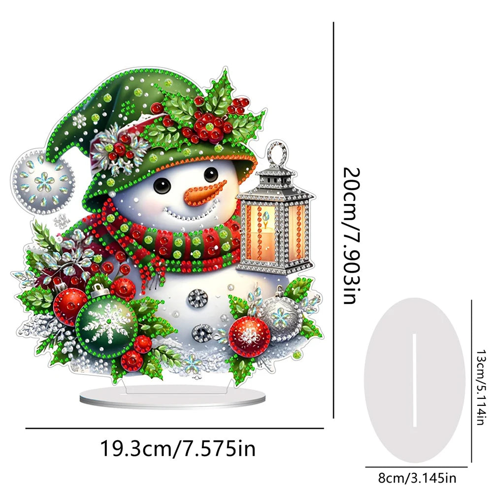 Christmas Snowman Diamond Painting Ornament Kit for Home Decor