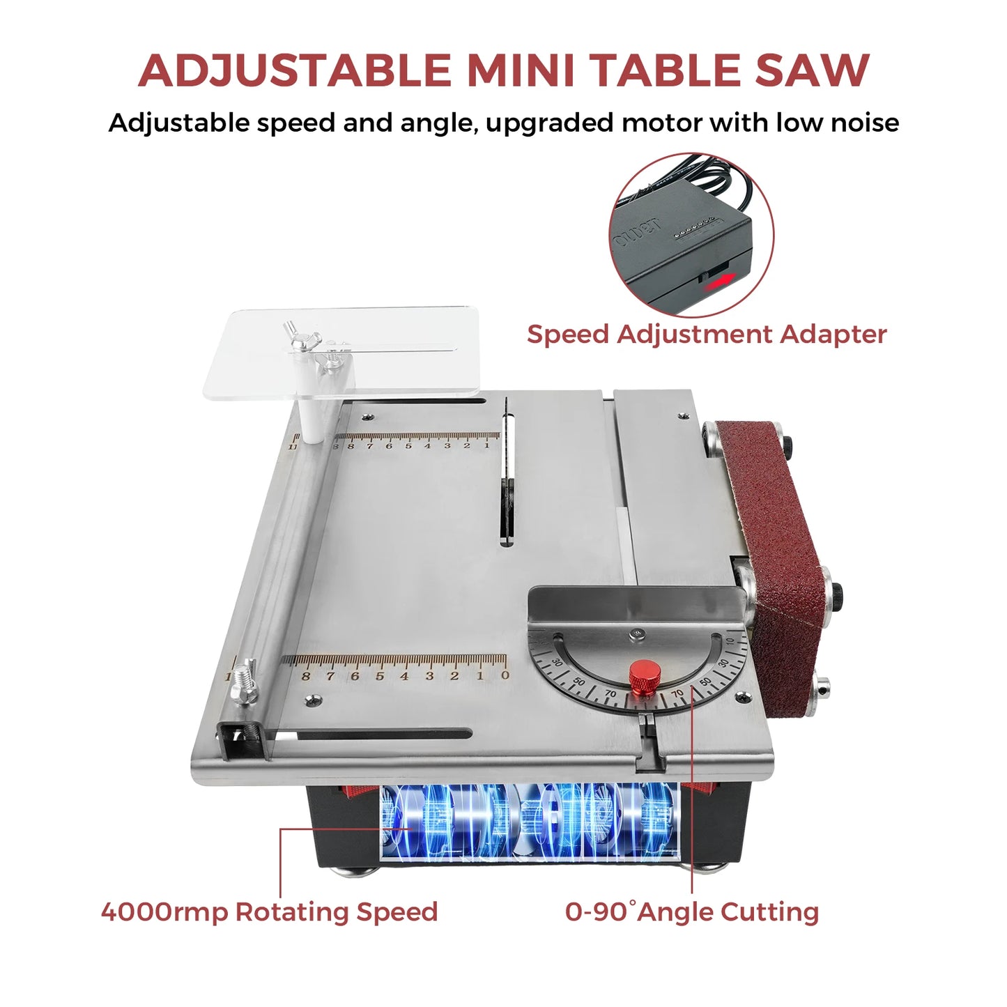 300W Benchtop Saw And Belt Sander Combo For Precision Cuts