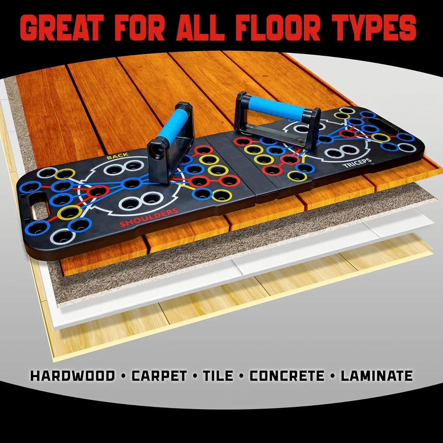 Hign-concerned Push Up Support Board For Chest And Abs