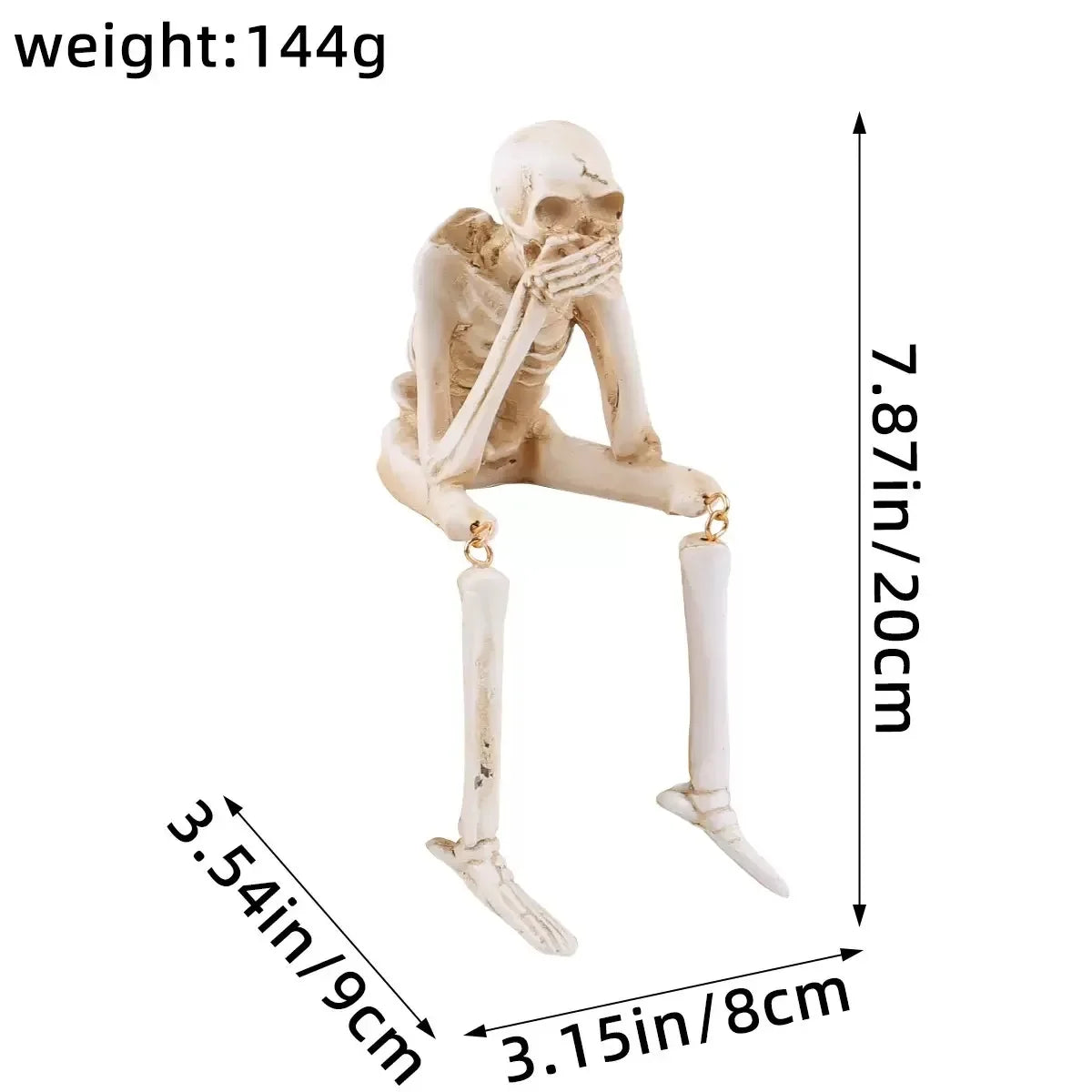 Hign-concerned Halloween Resin Ghost Skeleton Figurine