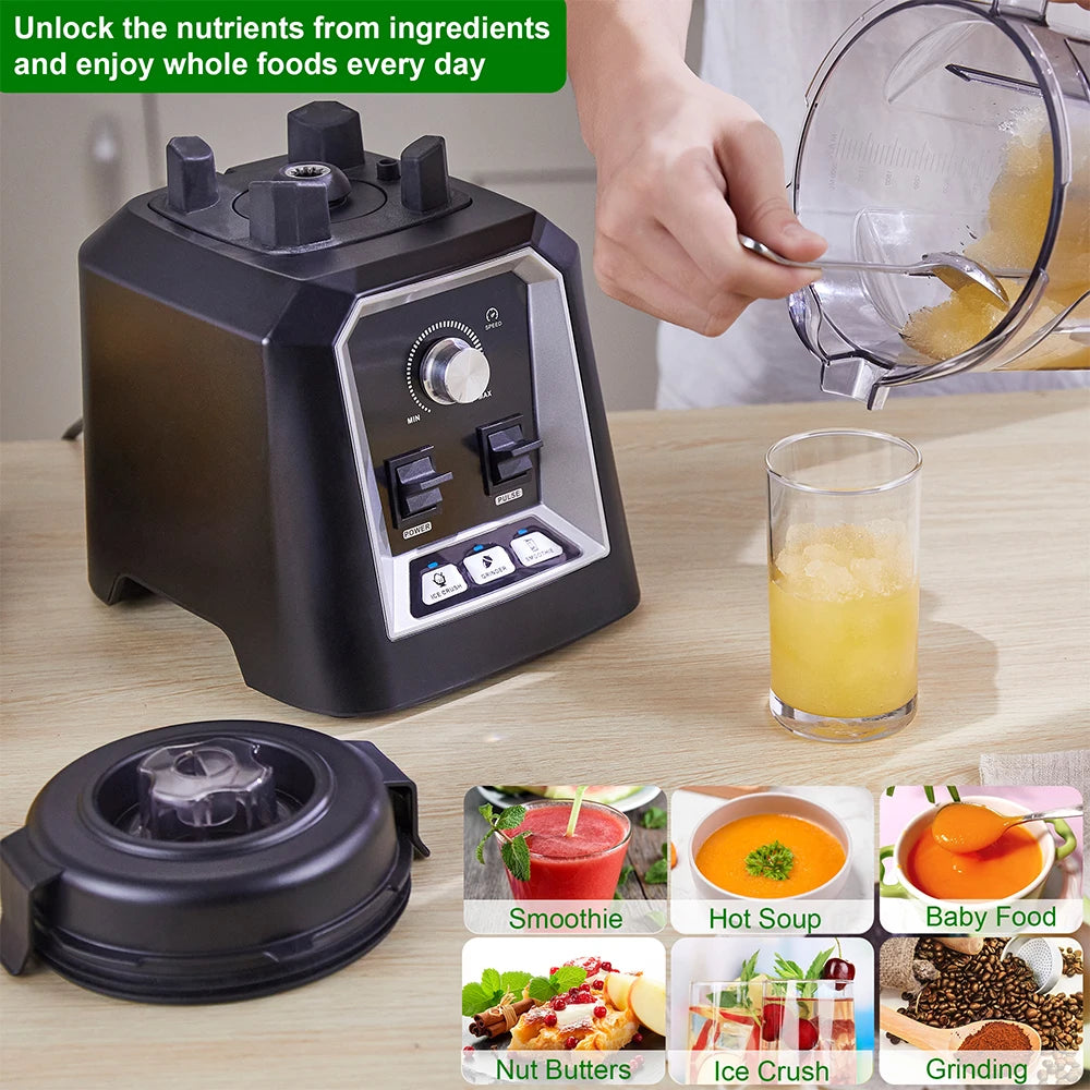 BioloMix Automatic Program Professional Kitchen Smoothie Blender BPA FREE 2L Low-profile Jar