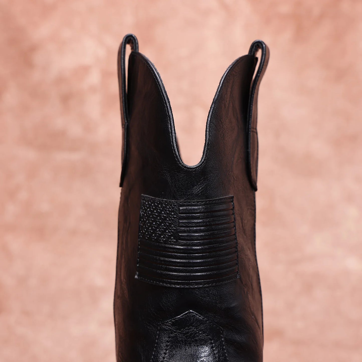 Cowboy Boots For Men Mens Square Toe Western Boot With Flag Brown Faux Leather Booties