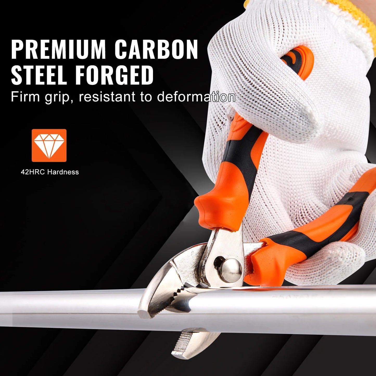 SucceBuy 8-Piece High Carbon Steel Pliers Set with Tool Bag