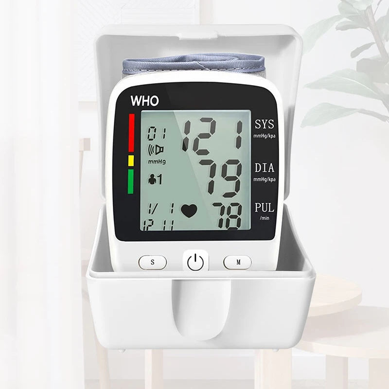 Rechargeable Wrist Blood Pressure Monitor with LCD Display