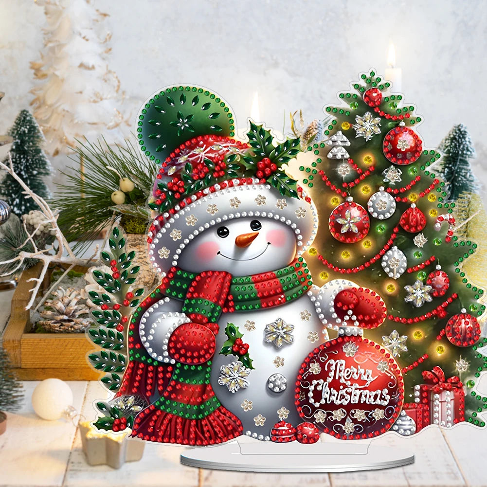 Christmas Snowman Diamond Painting Ornament Kit for Home Decor