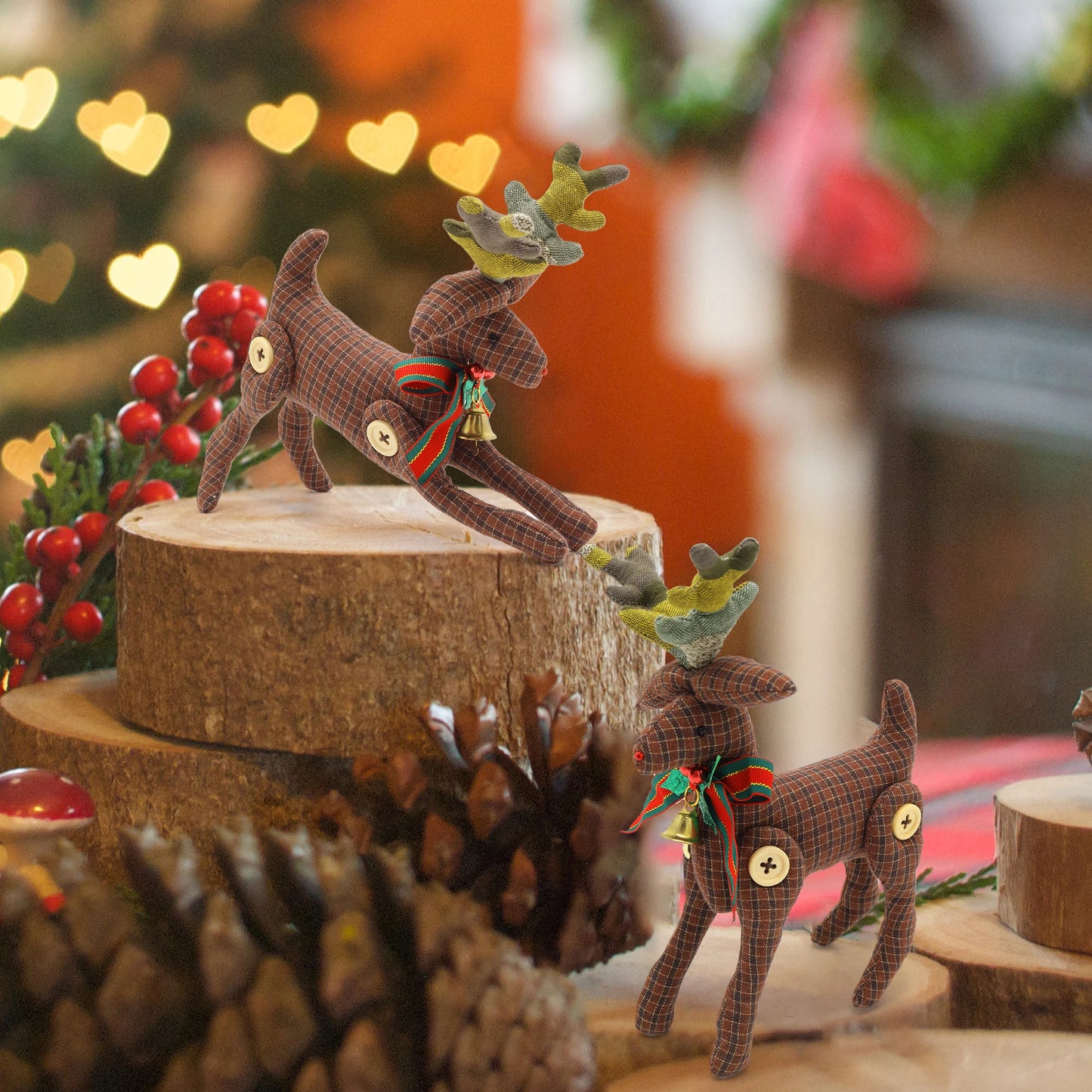 Posable Reindeer Christmas Decorations Set for Festive Decor