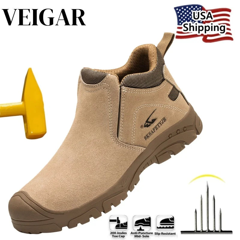 Men Safety Shoes Steel Toe Puncture Indestructible Boots