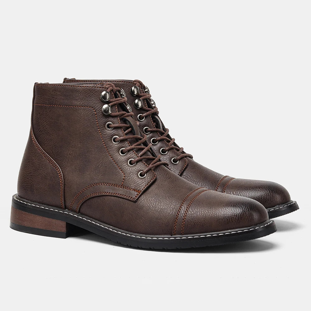 Classical Men Boots 2025 Fashion Comfortable Spring Leather