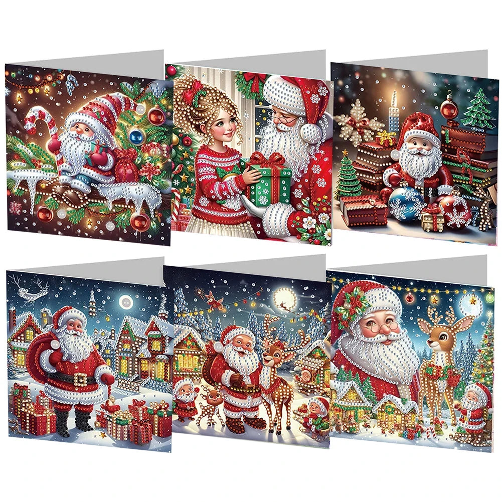 Diamond Christmas Candle Card Kit for Holiday Art Projects
