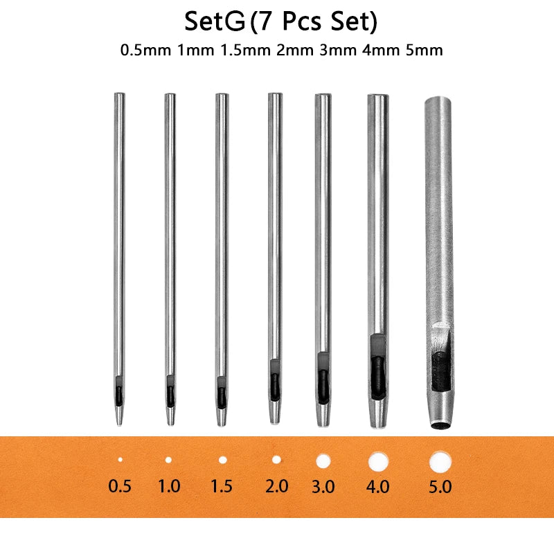 Hollow Punch Set for Leather Craft and Fabric Projects