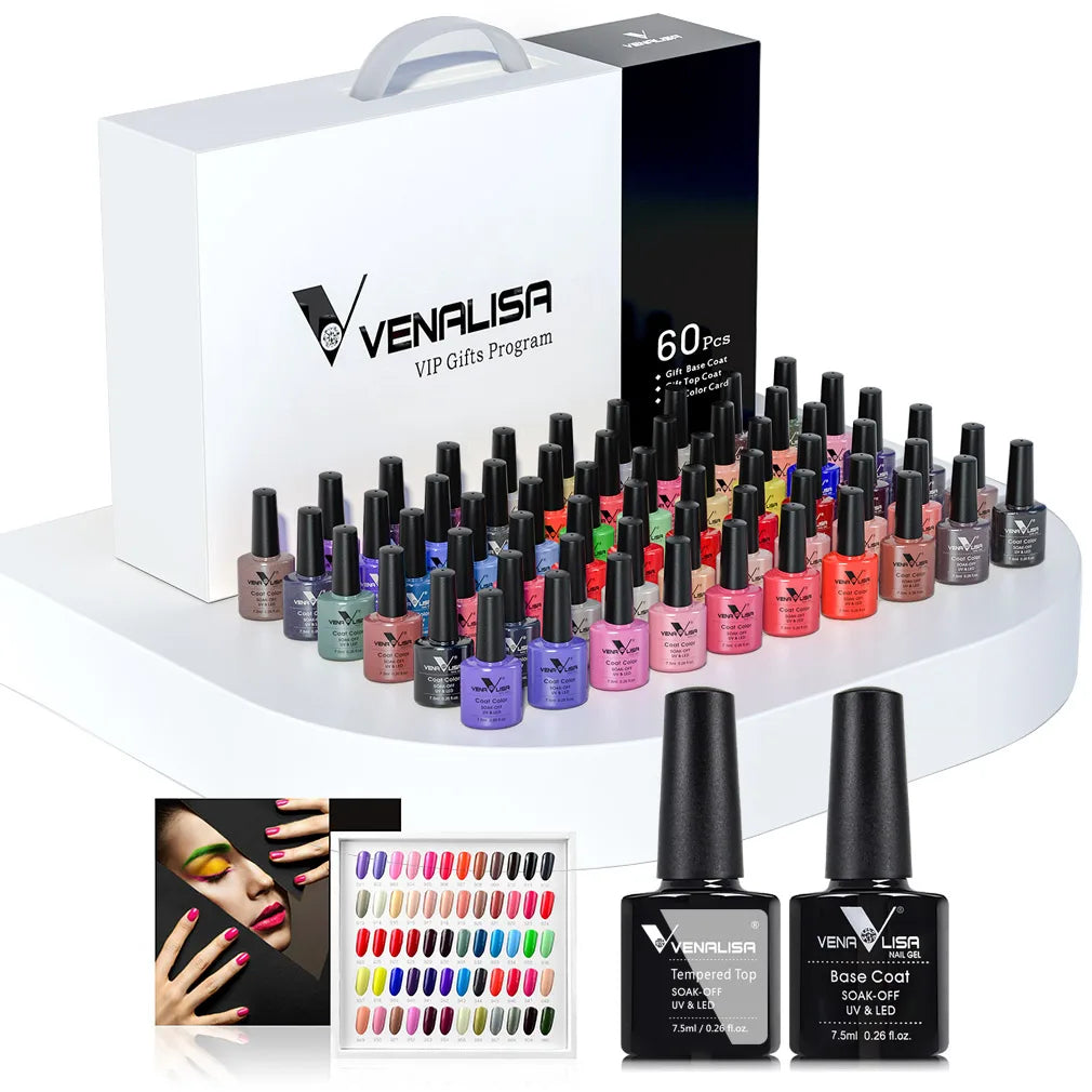 Venalisa VIP5 Kit Nail Gel Polish Hema Free Full Coverage 36 Color Gel Pigment Professional Nail Art Long Lasting Gel Varnish
