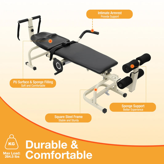 Multi Functional Portable Body Stretcher For Cervical And Lumbar Traction Bed Suitable For Heights Of 1.45-1.85 Meters