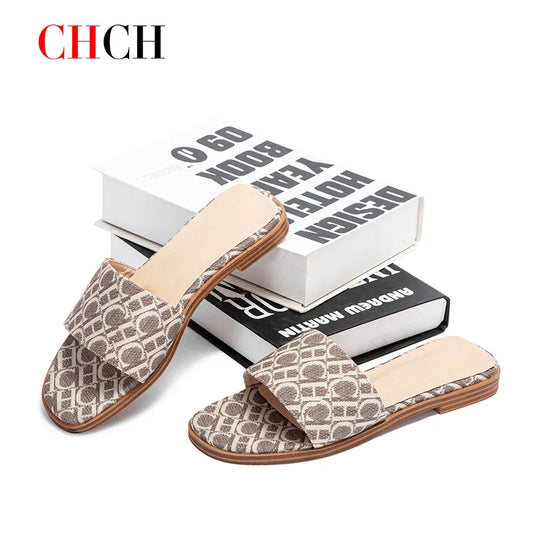 Comfortable Anti-Slip Slippers for Women with Stylish Letter Print