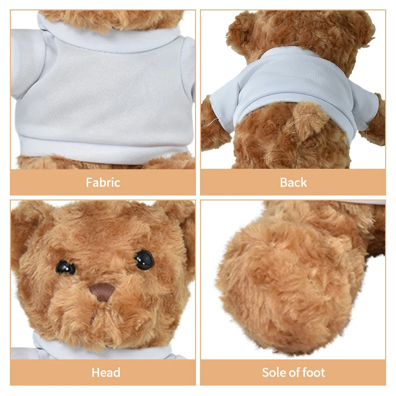 24pcs Pack New Arrival Popular Cute Sublimation White T shirt Bear Mixed Color Hu