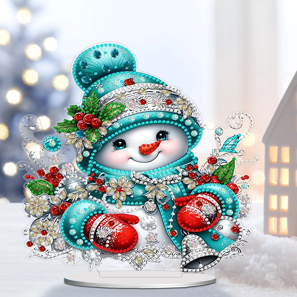 Christmas Snowman Diamond Painting Ornament Kit for Home Decor