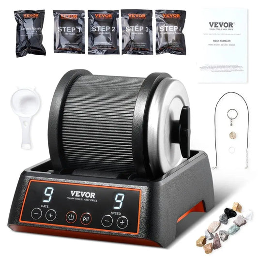 Hign-concerned Rock Tumbler Kit with 9 Speeds and Timer