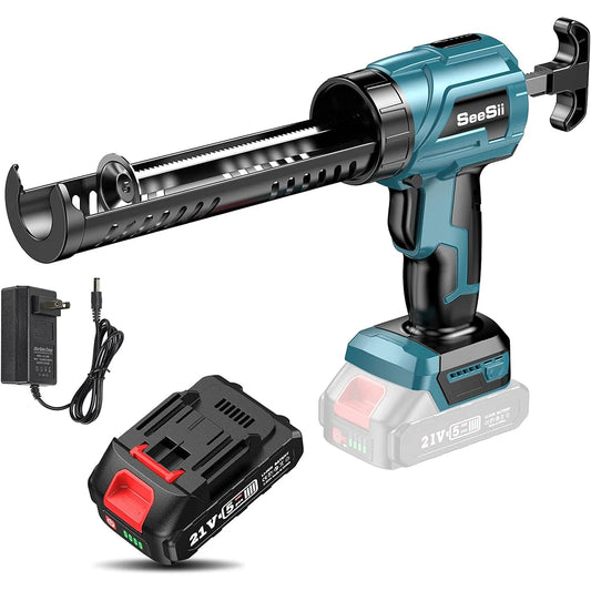 Seesii Cordless Caulking Gun 21V Battery Sealant Tool