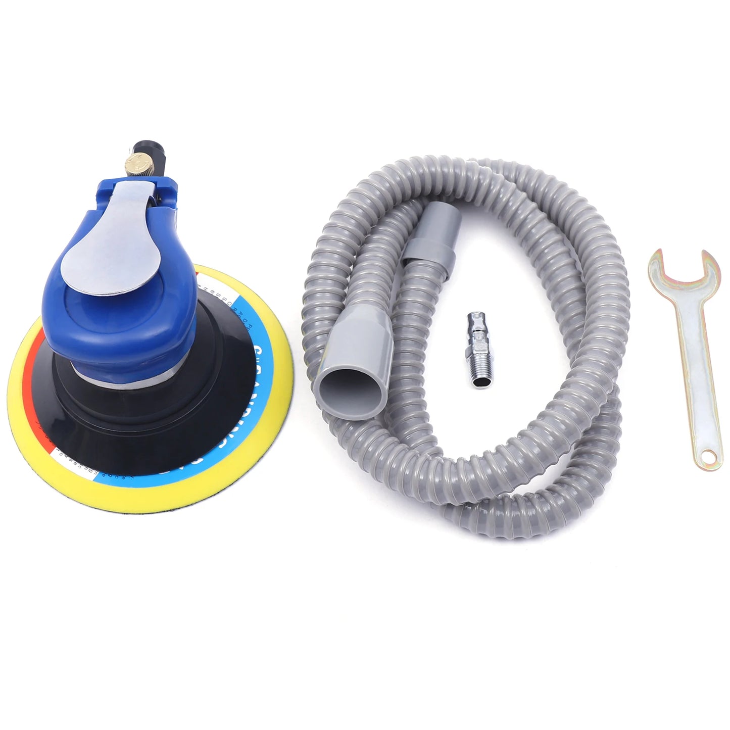 6 Inch Pneumatic Orbital Sander Non Slip Air Random Orbital Sander for Woodworking Rust Removal Sanding Fine Polishing