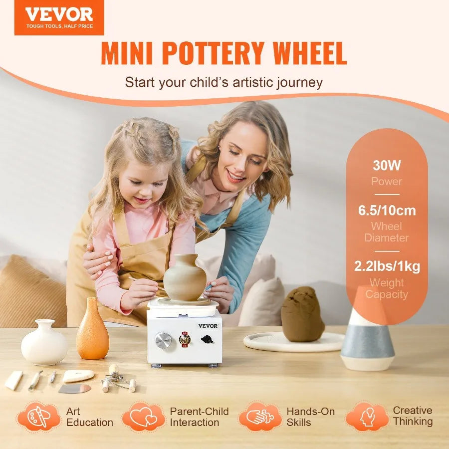 Hign-concerned Mini Electric Pottery Wheel for Ceramic Crafting