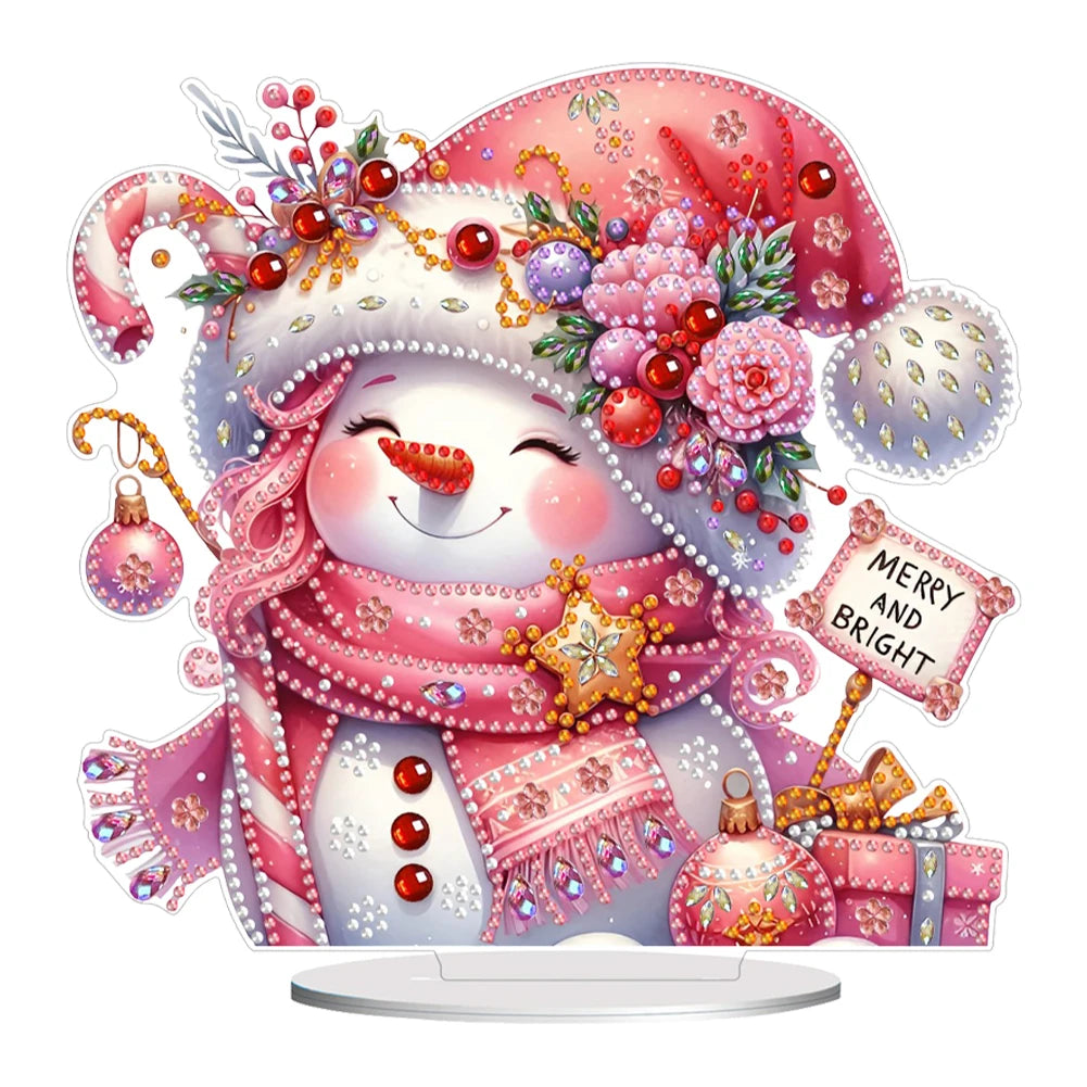 Christmas Snowman Diamond Painting Ornament Kit for Home Decor