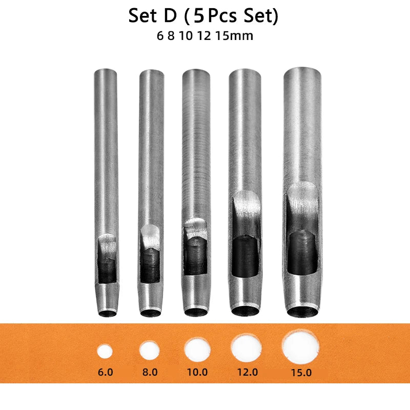 Hollow Punch Set for Leather Craft and Fabric Projects