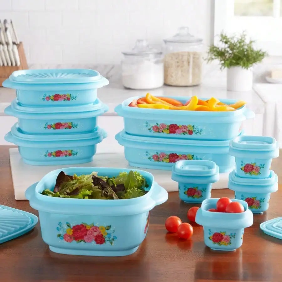 Hign-Concerned 20 Piece Plastic Food Storage Container Set