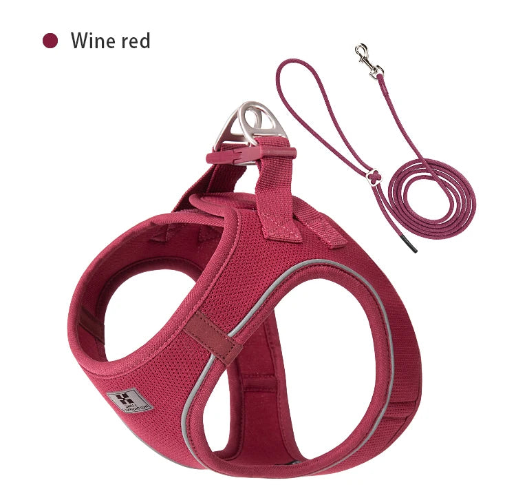 Adjustable Reflective Dog Harness and Leash Set for Walking