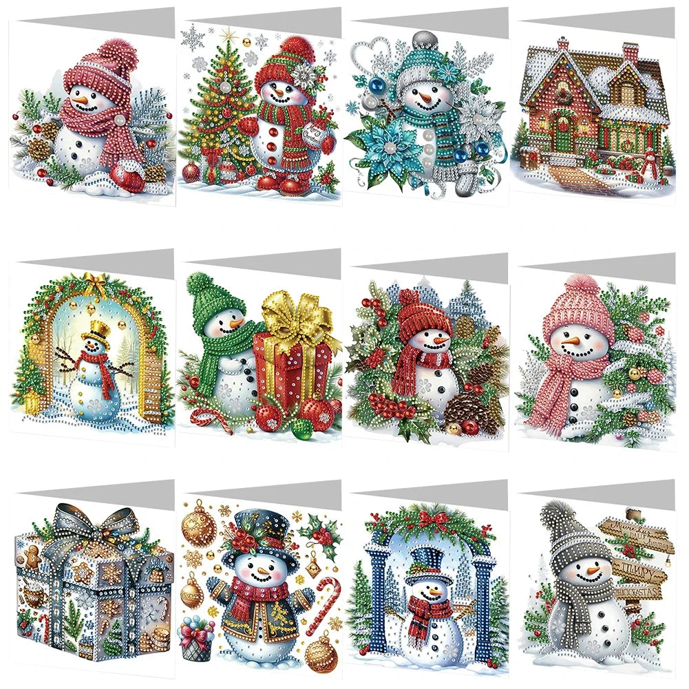 Diamond Christmas Candle Card Kit for Holiday Art Projects