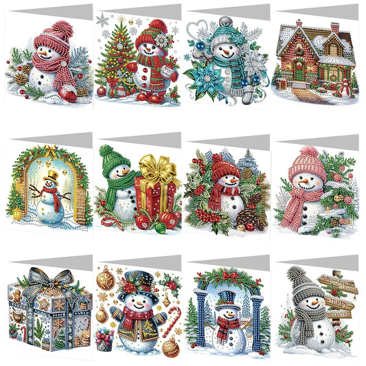 Diamond Christmas Candle Card Kit for Holiday Art Projects