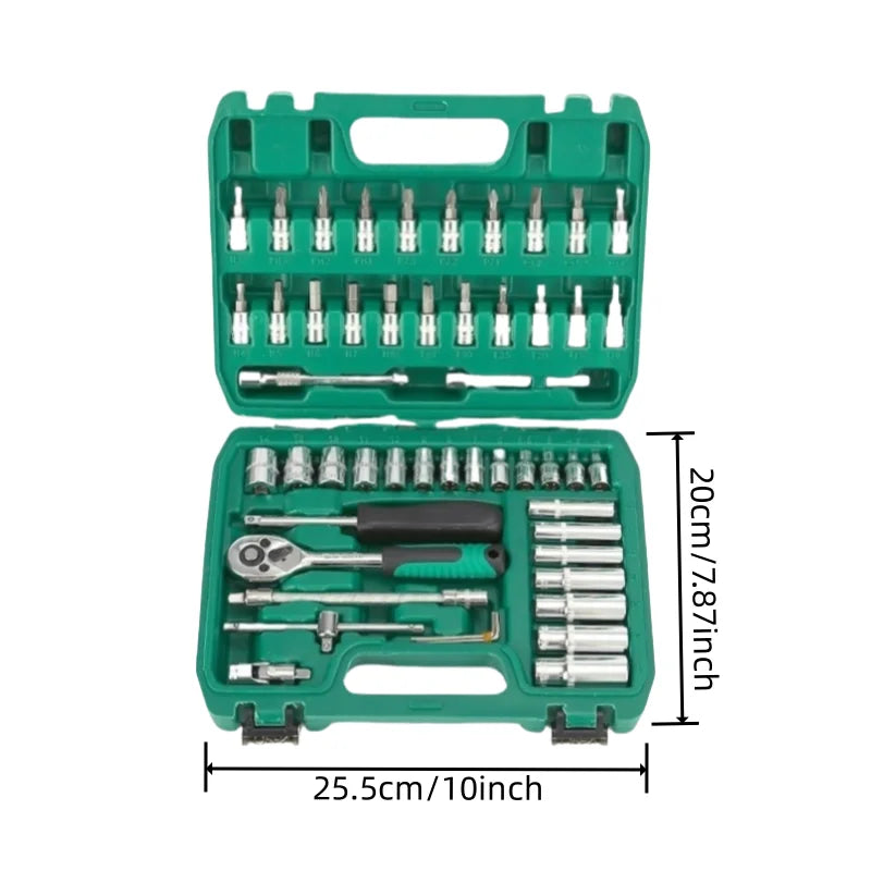 Versatile 53 Piece Air Tool Kit for Automotive and Home Repair